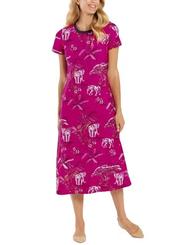 JUDE CONNALLY ALEXANDRA T-SHIRT MIDI DRESS IN ELEPHANT SAFARI ORCHID