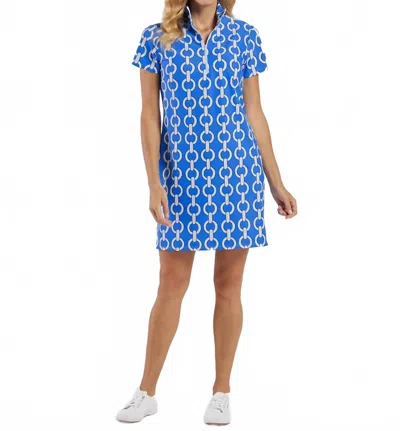 Jude Connally Alexia Dress In Grand Chains Harbor Blue In Multi