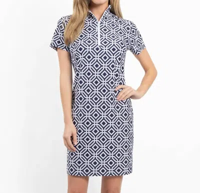 Jude Connally Alexia Dress In Grand Links Navy In Blue