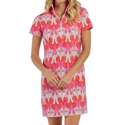 JUDE CONNALLY ALEXIA SHORT SLEEVE MINI DRESS IN PARADISE IKAT PEONY