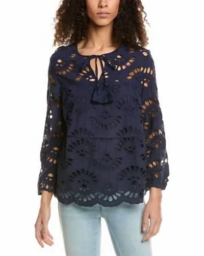 Jude Connally Alva Blouse In Navy In Blue