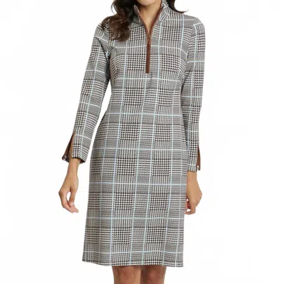 Jude Connally Anna Glen Plaid Dress In Chocolate In Gray