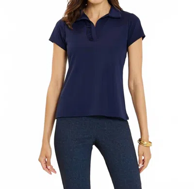 Jude Connally Austin Collared Shirt In Navy In Blue