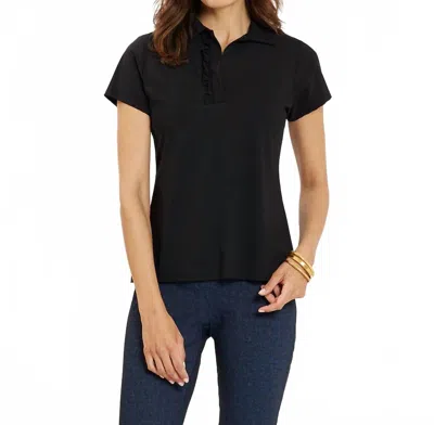 Jude Connally Austin Ruffle Collared Shirt In Black