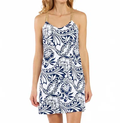 Jude Connally Bailey Mini Dress In Somerset Navy In White