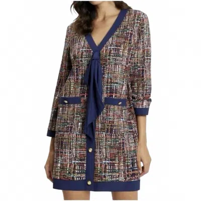 Jude Connally Beatrice Dress In Navy Multi