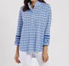 Jude Connally Belinda Top In Terrace Geo Border/beacon Blue In Blue