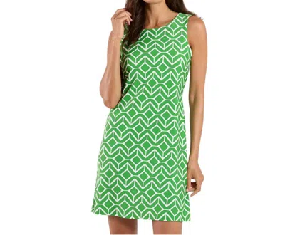 Jude Connally Beth Dress In Sail Geo Grass Green