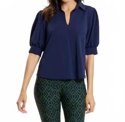 Jude Connally Calista Top In Navy In Blue