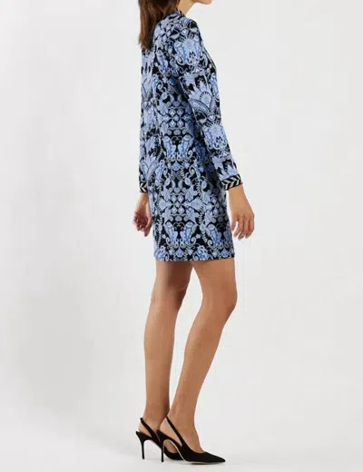 Jude Connally Cameron Dress In Paisley Amore Black In Blue