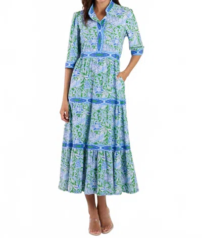 Jude Connally Candy Midi Dress In Butterfly Botanical Grass In Multi