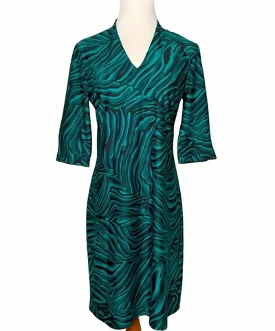 Jude Connally Carla Dress In Zebra Jade In Multi