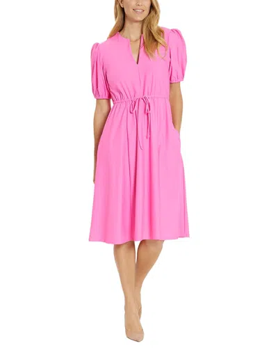 Jude Connally Cassandra Tie Waist Midi Dress In Multi