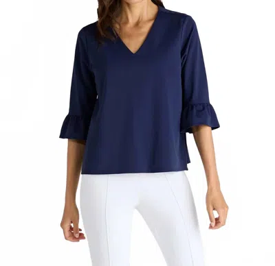 Jude Connally Cassie Top In Navy In Blue