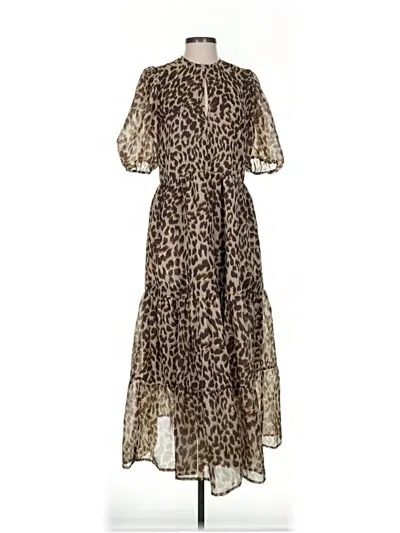 Pre-owned Jude Connally Casual Dress In Brown