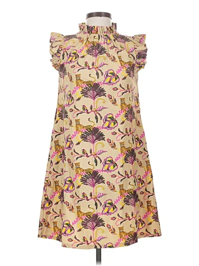 Pre-owned Jude Connally Casual Dress In Brown