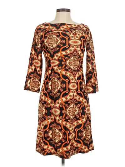 Pre-owned Jude Connally Casual Dress In Brown