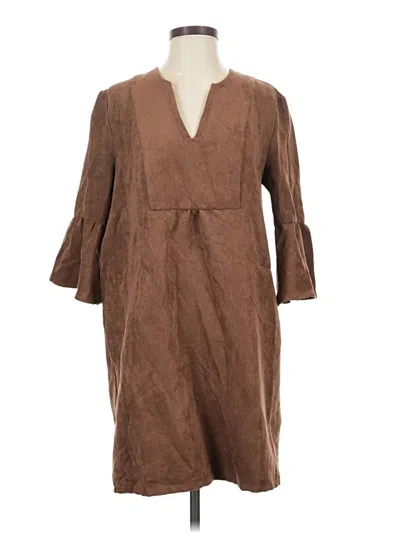Pre-owned Jude Connally Casual Dress In Brown
