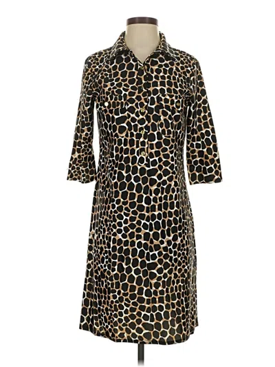 Pre-owned Jude Connally Casual Dress In Brown