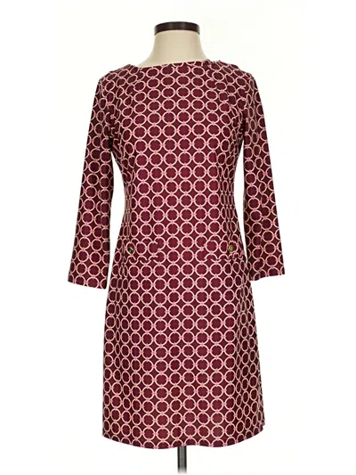 Pre-owned Jude Connally Casual Dress In Burgundy