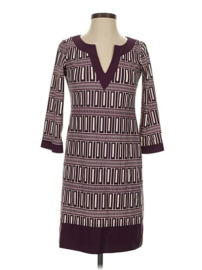 Pre-owned Jude Connally Casual Dress In Burgundy