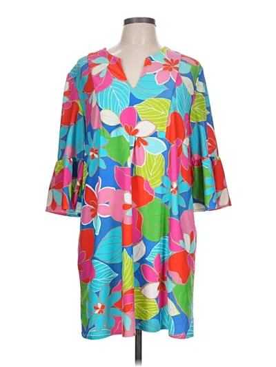 Pre-owned Jude Connally Casual Dress In Teal