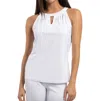 Jude Connally Claire Sleeveless Keyhole Top In White In White