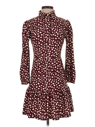 Pre-owned Jude Connally Cocktail Dress In Burgundy