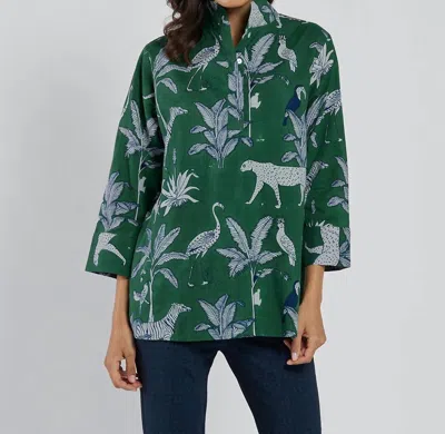 JUDE CONNALLY CRICKET LONG SLEEVE TOP IN SAFARI GREEN