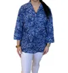 Jude Connally Cricket Painterly Top In Cheetah Beacon Blue In Blue