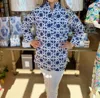 Jude Connally Helen Bamboo Rattan Dress In Navy White In Blue