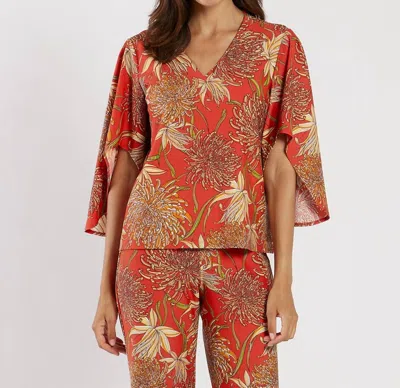 Jude Connally Daniela Top In Classic Mums Paprika
