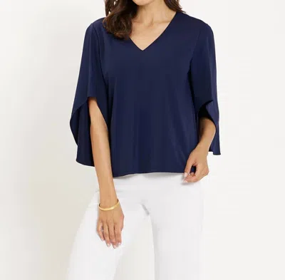 Jude Connally Daniella Top In Navy In Blue