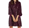Jude Connally Delia Sequins Mini Dress In Garnet In Multi