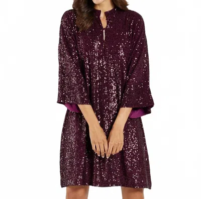 JUDE CONNALLY DELIA SEQUINS MINI DRESS IN GARNET