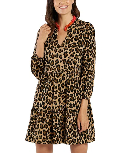 Jude Connally Dolly Tiered Dress In Brown