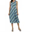 Jude Connally Easton Wrap Midi Dress In Umbrella Stripe Navy