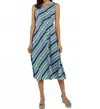 Jude Connally Easton Wrap Midi Dress In Umbrella Stripe Navy In Blue