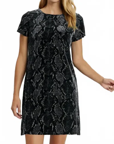 Jude Connally Ella Dress In Black Snakeskin