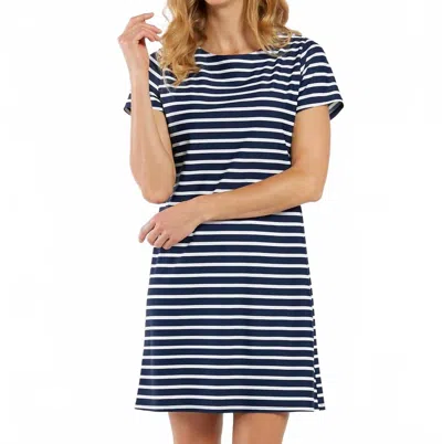 Jude Connally Ella Mini Dress In Everyday Stripe Navy White In Multi
