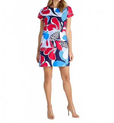 Jude Connally Ella Mini Dress In Mod Garden Navy In Multi