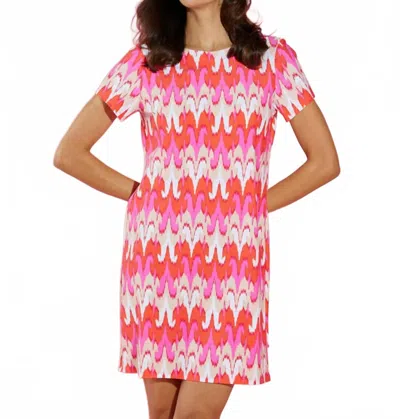 Jude Connally Ella Paradise Ikat Mini Dress In Peony In Pink