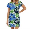 Jude Connally Ella Short Sleeve Mini Dress In Wild Blossom Blue In Multi