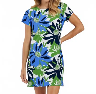 Jude Connally Ella Short Sleeve Mini Dress In Wild Blossom Blue In Multi