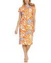 Jude Connally Ella T-shirt Midi Dress In Orange