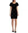 Jude Connally Ella Velvet Dress In Black In Black