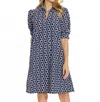 Jude Connally Emerson Dress In Dancing Links Navy In Multi