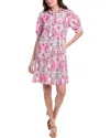 Jude Connally Emerson Dress In Oasis Paisley Peony In Red