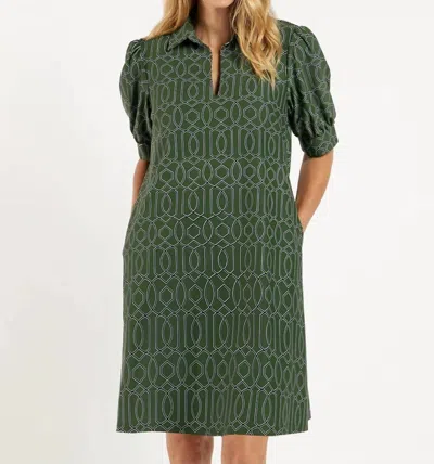 Jude Connally Emerson Mini Dress In Garden Gate Loden In Green
