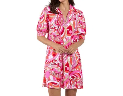 Jude Connally Emerson Mini Dress In Mod Party Peony In Pink